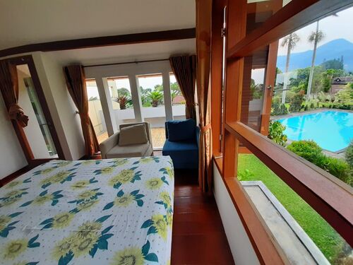 Kamar tidur Villa 227 Puncak